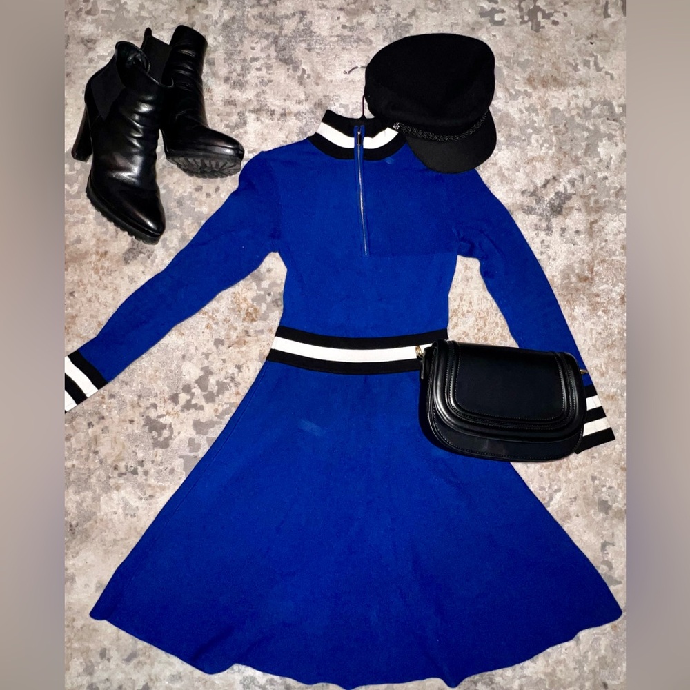 Karen Millen - XS - True Blue - Scuba Dress